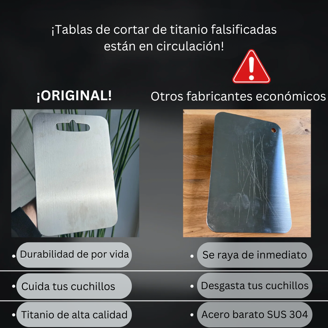 Titanio Puro™ - Tabla de Cortar de Titanio